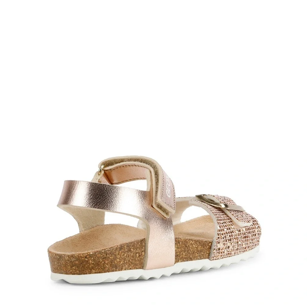 Girl’s GEOX J ADRIEL PLATINUM SANDAL (Gold color) Size EU 31/US 13